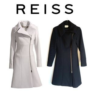 Reiss Adela Black Wool Jacket